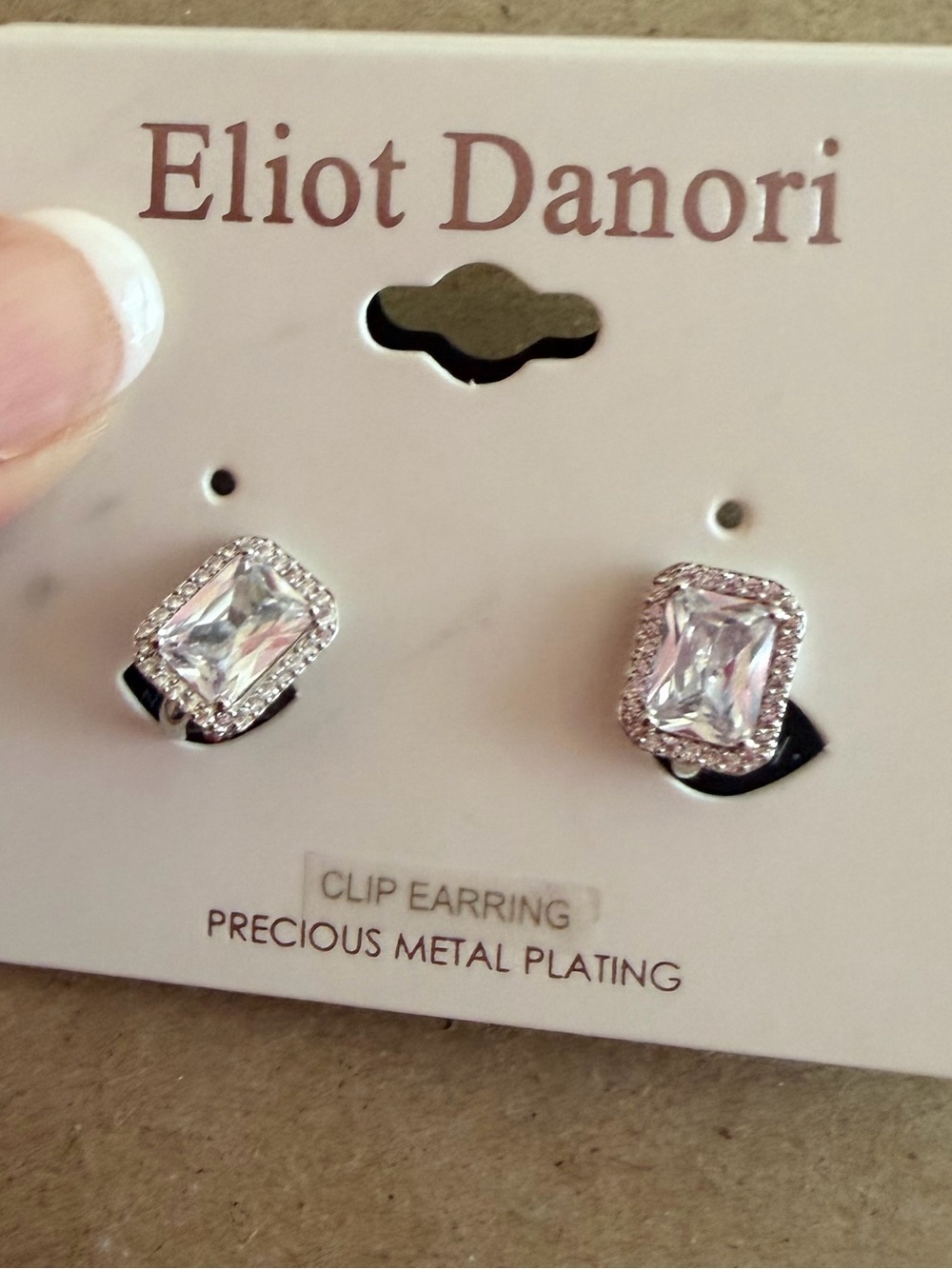 New Eliot Danori Clear Crystal Halo Clip Earrings!!!